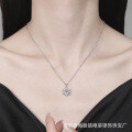 S925 Sterling Silver Moissanite Romantic Snowflake Necklace-0-2