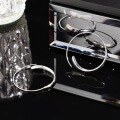 wholesale S925 Silver Retro Minimalist Hoop Earrings for Women, Small and Chic Design, Large Statement Circle, High-End Earrings-0-2