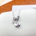 wholesale S925 Sterling Silver Maker's Little Lucky Fu Necklace, Fashionable Neo-Chinese Style, Premium Minimalist Niche Versatile Collarbone Chain Silver Jewelry-0-3