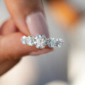 925 Silver Moissanite D Color Ring, Genuine Stackable Ring for Women, Cross-Border Hot Seller-0-2