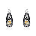 wholesale 925 Sterling Silver Embellished Luxury Designer Natural Amethyst Earrings, Opulent Floral Collection-0-6
