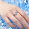 S925 Sterling Silver Moissanite Ring, 1 Carat Women's Closed Band, Cross-border Wholesale-0-2