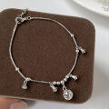 wholesale S925 sterling silver bestie bell bracelet and anklet for women, ins-inspired design, niche, luxury, high-end, new style, palace aesthetic-0-3