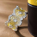 wholesale S925 gold-plated silver lace ring new wide band hollow mesh ring for women in European and American style-0-3