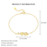 wholesale S925 Sterling Silver Fashionable And Versatile Serpent Necklace For Women, Light Luxury With Zircon, European And American Trendy Minimalist Jewelry-L925-Gold 925 Silver