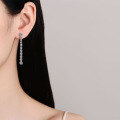 wholesale PT950 Gold Plated 925 Silver Moissanite Tassel Earrings for Women, Unique and Chic Wholesale Accessories-0-3