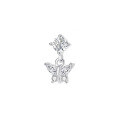 wholesale 925 Sterling Silver French-style Ultra-sparkling Zircon Butterfly Ear Studs For Women, Luxurious And Versatile Commuter Earrings Wholesale-0-5