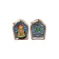 wholesale S925 Sterling Silver Plain Silver Enameled Zhajilamu Yellow Jambhala Pendant, Eight Great Guardians Green Tara, and 12 Zodiac Charms-0-4