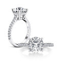 S925 Sterling Silver Commuting Fashion Luxury Flash Zircon Engagement Ring-0-3