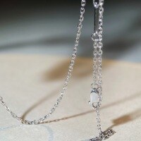 wholesale S925 Sterling Silver Women's Ruby Necklace, Corundum, Pen Test Pass, Fluorescent, Live Streaming Hit, Full Diamond,Cross-Border Wholesale-Thickened Cross Chain-XL173 925 Silver