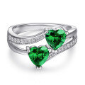 wholesale S925 Sterling Silver Heart-shaped Zircon Love Ring-0-26