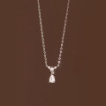 wholesale S925 silver Nalan geometric temperament necklace for women, Japanese and Korean style small fresh faceted water drop tassel neck accessory D9002-0-0