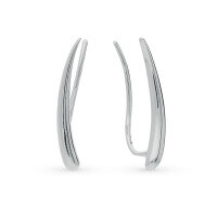 wholesale S925 Sterling Silver Gold-Plated Line Ear Cuffs for Cartilage, Fashionable Commute Minimalist Gentle Elegance-Silver 925 silver