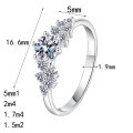 S925 Sterling Silver Moissanite Ring, Dainty and Versatile for Daily Wear-0-3