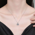 Metal Pendant with 1ct D Color Moissanite Jumping Heart-0-2
