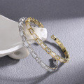 wholesale Metal material, white mother-of-pearl snake bone fashion bracelet from Dongdaemun, Korea, luxurious design, versatile snake-shaped fully diamond-studded bracelet-0-1