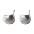 wholesale S925 Sterling Silver Arc-shaped Frosted Brushed Matte Stud Earrings for Women, Summer Small and Exquisite Design, High-end Sensibility, Minimalist-0-4
