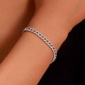 wholesale S925 sterling silver full pave zirconia hollow chain bracelet with hip-hop punk retro trendy and stylish design-0-3