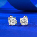 wholesale S925 Silver Mu Jing Jewelry Cross-Border Fast-Selling Classic One-Carat Round Stud Earrings Fashion Item-0-3