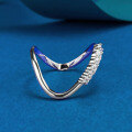wholesale 925 Silver Curved Wave Irregular Ring by Zhuozhifan Jewelry, New Cross-Border Style for AliExpress, Stackable Ins Aesthetic-0-2