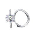 S925 Silver Double-Layer Stackable Fashion Zircon Ring Wholesale-0-3