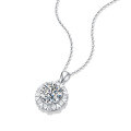 wholesale S925 Sterling Silver Necklace with 5 Carat Moissanite Romantic Snowflake Pendant Including Chain Gift Jewelry Source Direct Wholesale-0-4