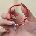 wholesale Metal material, zodiac year red rope bracelet for women,,,,,-0-1