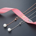 wholesale S925 silver rose gold minimalist Japanese style playful emoji happy smile pendant pearl choker necklace for women-0-2