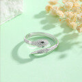wholesale S925 Sterling Silver Snake Ring for Women, Ins Minimalist Style, Niche Luxury High-End European and American Statement Ring, Cross-Border Bestseller Trendy-0-1