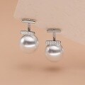 wholesale S925 Sterling Silver Creator Pearl T Multi-Way Pearl Earrings, French New Trend High-End Niche Design-0-0