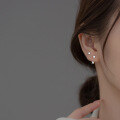 wholesale S925 Silver Summer Korean Style Single Diamond Earring Simple and Elegant Two-Way Wear Earring M02729-0-1