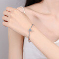 wholesale Pt950 gold-plated 925 sterling silver moissanite heart bracelet for women, fresh and sweet style, available for wholesale-0-3