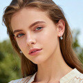 S925 Sterling Silver Classic Moissanite Stud Earrings, Luxurious High-Shine-0-1