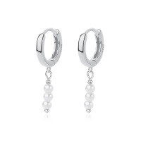 wholesale 925 Sterling Silver Vintage Tassel Pearl Earrings For Women,ins。-E2938-White Gold 925 Silver