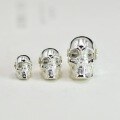 wholesale Metal Material 925 Sterling Silver Retro Skull Punk Hollow-Out Bead Spacer Beads Buddhist Bracelet Stringing DIY Loose Beads Accessories Jewelry-0-8