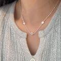 wholesale S925 Sterling Silver Bread Head Pendant Necklace for Women, Summer New Luxury Elegant Ins Trendy Collarbone Chain-0-4