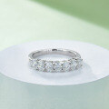 wholesale S925 sterling silver plated with 18k gold oval moissanite stacking ring set with moissanite stones-0-2