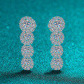 S925 Sterling Silver Moissanite Long Tassel Earrings for Women, Exaggerated Luxury Party Style-0-4