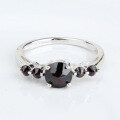 wholesale S925 Sterling Silver High-End Ring with Natural Crystal Topaz Sapphire and Ruby for Men and Women-0-7