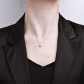 S925 Silver Cross-Border Snake Year Moissanite Necklace for Women-0-2