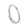 wholesale 999 Silver New Classic Versatile Elegant Push-Pull Enamel Bangle Bracelet for Women with Auspicious Patterns-0-4
