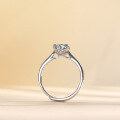 wholesale Sterling Silver, 1-carat D-color Moissanite Ring, Small Design Four-prong Setting, Fashionable and Light Luxury-0-3