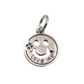 wholesale 925 Sterling Silver Four-Leaf Clover English Print Smiley DIY Pendant Bracelet Necklace Braided Cord Accessory Jewelry-0-4