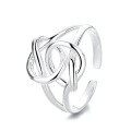 wholesale S925 Sterling Silver Korean Dongdaemun Multi-Layer Twisted Crossover Open Ring Creative Personality Index Finger Ring for Women-0-4