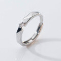 wholesale S925 sterling silver diamond-cut couple rings, high-end Valentine's Day gift jewelry R01743-0-2
