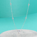 wholesale S925 Sterling Silver Moissanite Diamond Heart Pendant Collarbone Necklace, High-End Elegant Simple and Versatile Gift for Girlfriend-0-1