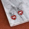 wholesale S925 Sterling Silver Red Enamel Camel Ring, Earrings, Bracelet Set with Heart-Shaped Pin-0-8