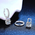 S925 Sterling Silver Cross-border Two-Way Moissanite Stud Earrings Wholesale-0-1