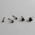 wholesale S925 Sterling Silver HED329 Korean Version Minimalist Unisex Black Small Round Bead Stud Earrings-0-0