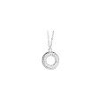 wholesale S925 Sterling Silver Geometric Textured Circle Necklace for Women, New Design Light Luxury Pendant Collarbone Chain-0-4